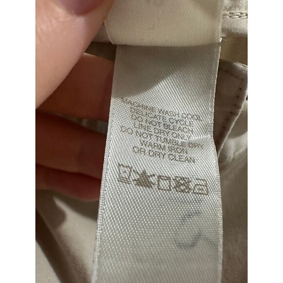 Liz by Liz Claiborne Champagne Beige Work Pants Slacks Office 10P Snap Pockets - Picture 7 of 9